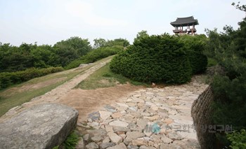 대전 보문산성 성벽위