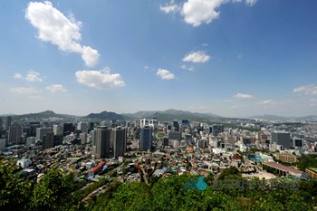 남산에서 바라본 서울시