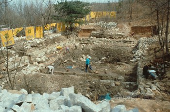 서울 호암산성 발굴 모습