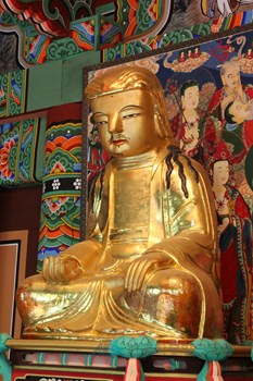 의령 수도사 석조아미타여래삼존상 중 우협시